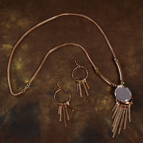 Tassel Necklace & Earrings Set