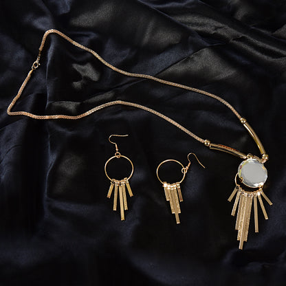 Tassel Necklace & Earrings Set