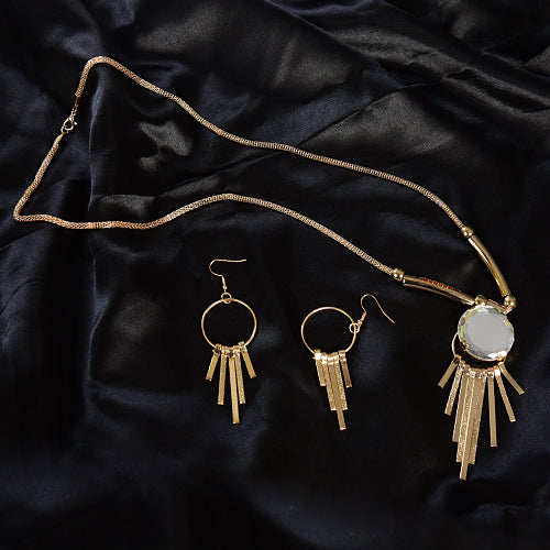 Tassel Necklace & Earrings Set